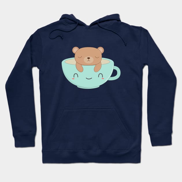 Kawaii Coffee Bear T-Shirt Hoodie by happinessinatee